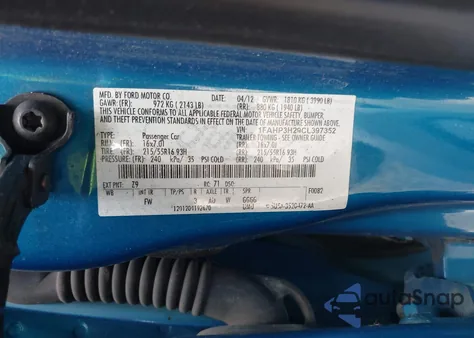 2012 Ford Focus Sel z USA, uszkodzony, nr VIN 1FAHP3H29CL397352